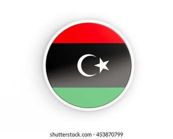 Flag Libya Round Icon White Frame3d Stock Illustration 453870799 ...