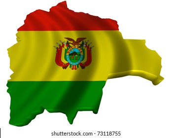 Flag Map Bolivia Stock Illustration 73118755 | Shutterstock