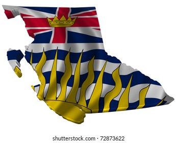 Flag and map of British Columbia