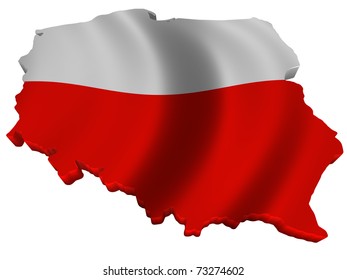 Flag And Map Of Poland