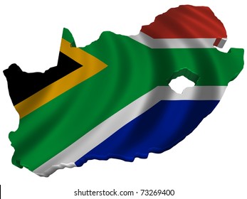 Flag Map Of South Africa Flag Map South Africa Stock Illustration 73269400 | Shutterstock