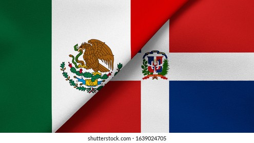 Flag of Mexico and Dominican Republic