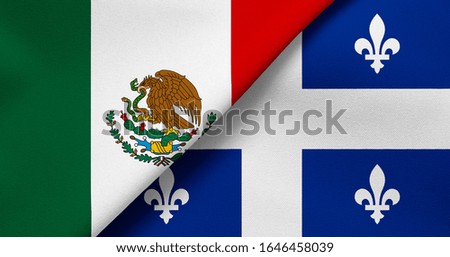 Flag of Mexico and Quebec