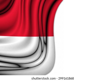 Flag Indonesia Rectangular Shape Icon Wavy Stock Vector (Royalty Free ...