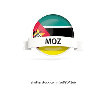 Flag Mozambique Banner Country Code Isolated Stock Illustration ...