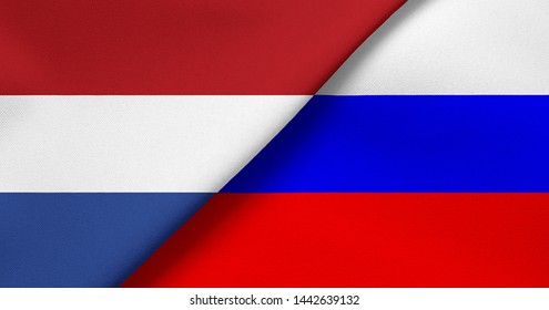 Flag Of Netherlands And Russia