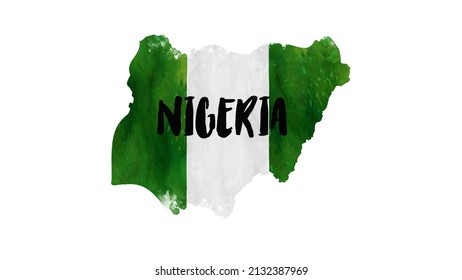 Flag Nigeria Different Types Nigeriaflag Motion Stock Illustration