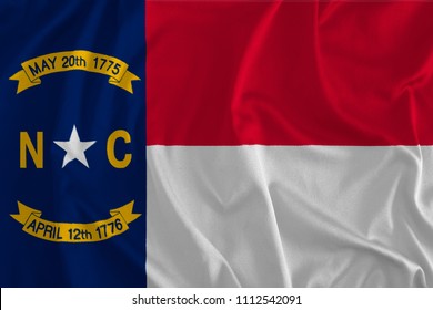 Flag Of North Carolina Background, Tar Heel State, Old North State, 3D Illustration