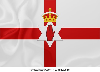 Flag of northern ireland waving Illustration