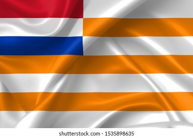 Flag Of The Orange Free State Country Symbol Illustration