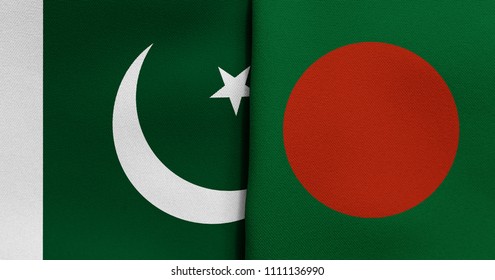 Flag Of Pakistan And Bangladesh