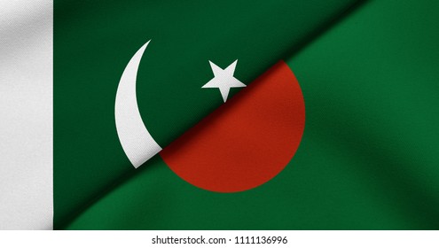 Flag Of Pakistan And Bangladesh