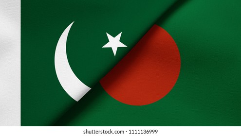 Flag Of Pakistan And Bangladesh