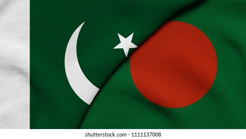 Flag Of Pakistan And Bangladesh