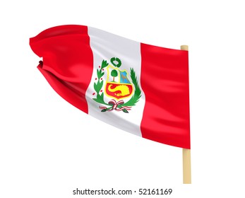 Peru Vector Flags Set 5 Wavy Stock Vector (Royalty Free) 597206996