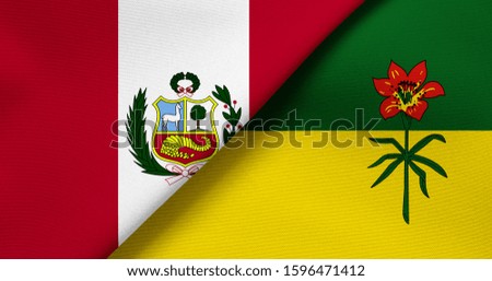 Flag of Peru and Saskatchewan