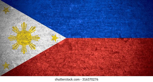 Flag Philippines Filipino Banner On Old Stock Illustration 316370276 ...