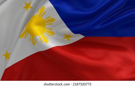 Flag Philippines Flag Satin Fabric 3d Stock Illustration 2187320775 ...