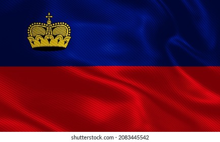 Flag Of The Principality Of Liechtenstein.