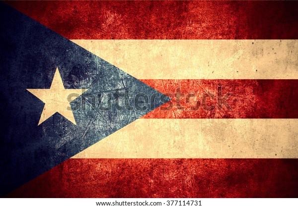 Flag Puerto Rico Puerto Rican Banner Stock Illustration 377114731