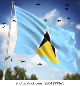 Flag Saint Lucia 