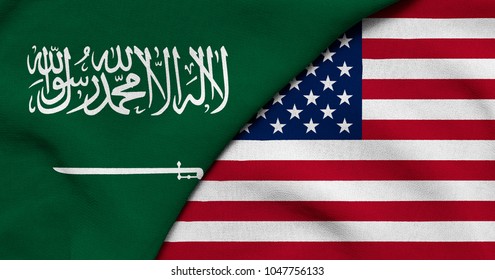 Flag Of Saudi Arabia And USA