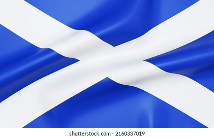 Flag Scotland Realistic 3d Rendering Stock Illustration 2160337019 ...