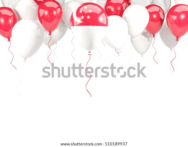 Download Flag Singapore Balloons Frame Isolated On Stock Illustration 510189937