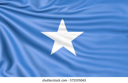 Flag Somalia 3d Illustration Fabric Texture Stock Illustration ...