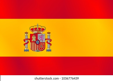 Flag Spain Icons Over Red Yellow Stock Illustration 1036776439 ...