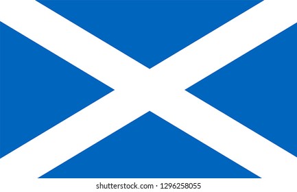 Flag of ST ANDREW’S SALTIRE SCOTTISH   - Powered by Shutterstock