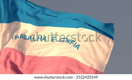 The Flag of the State of Espirito Santo, Southeast Region, Brazil - 3D Illustration