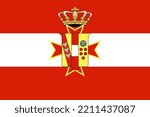 flag of State simple of the Grand Duchy of Tuscany, Europe. flag representing extinct country, ethnic group or culture, regional authorities. no flagpole. Plane design, layout