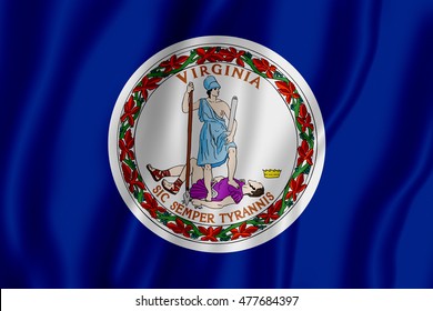 Flag State Virginia 3d Illustration Stock Illustration 477684397 ...