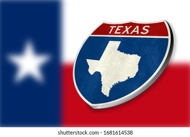 Flag Texas State Map Symbol Stock Illustration 1681614538 | Shutterstock