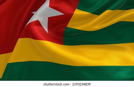 Flag Of Togo Flag Satin Fabric 3d Illustration