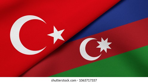 Flag Of Turkey And Azerbaijan