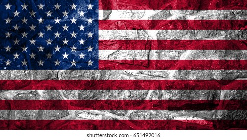 Flag America Handdrawn Watercolor On White Stock Vector (Royalty Free ...