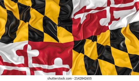 flag of the us state of maryland. 3d render