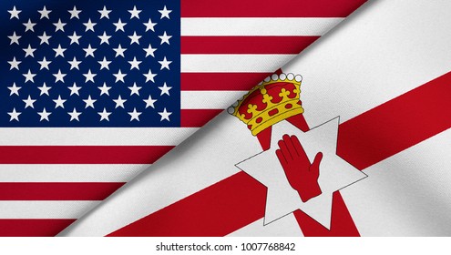 Flag of USA and Northern Ireland

