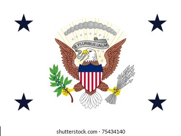 Flag Of The Vice President On The United States Of America.