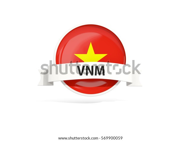 Flag Vietnam Banner Country Code Isolated Stock Illustration 569900059