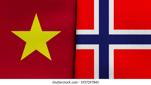 Flag Vietnam Norway 3d Illustration Two Stock Illustration 1937297845 |  Shutterstock