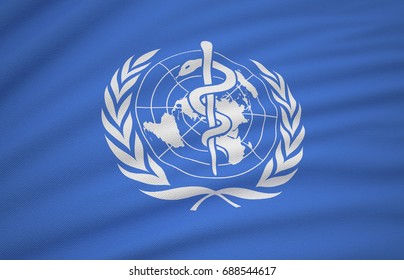 Flag Of The World Health Organization 3D Render