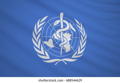 Flag Of The World Health Organization 3D Render