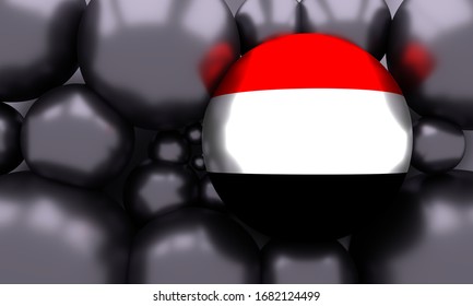 Flag of the Yemen. Independence day celebration card concept. 3D rendering - Powered by Shutterstock