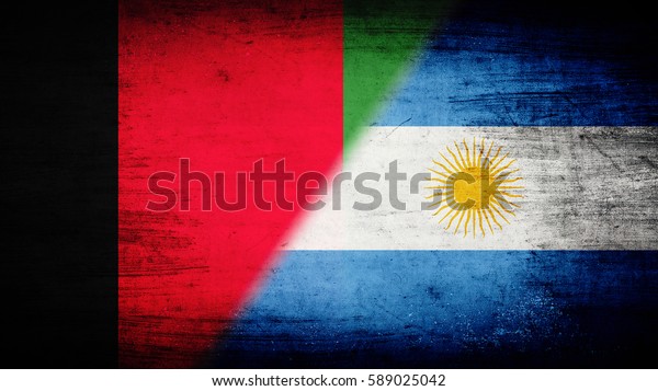 Flags of\
Afghanistan and Argentina divided\
diagonally