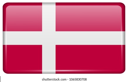 Flag of Denmark fridge magnet Calamita da frigo 