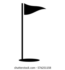 Flags Golf Course Icon Simple Illustration Stock Illustration 576251158 ...