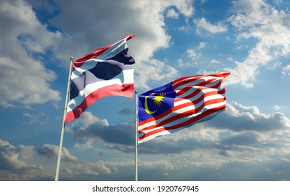 Flags Malaysia Thailand 3d Artwork Stock Illustration 1920767945 